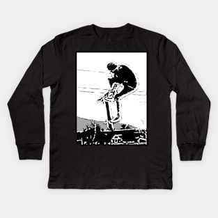 Extreme Skateboarder - Deck Grab Kids Long Sleeve T-Shirt